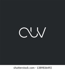 Letters C U V Joint logo icon vector element.