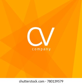 Letters C V business Logo icon template vector.