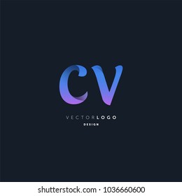 Letters C & V joint logo icon vector element.
