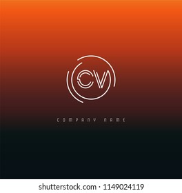 Letters C V Joint logo icon vector element.
