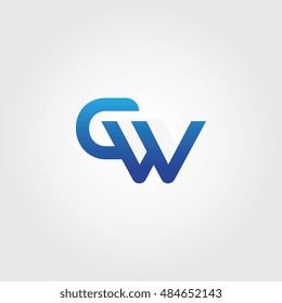 The letters C and W combined Icon Logo Templates. CW Initial Vector Design Element For Download