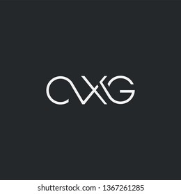Letters C X G Joint logo icon vector element.