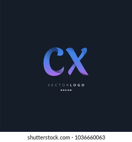 Letters C & X joint logo icon vector element.
