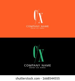 Letters C X joint logo icon