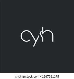 Letters C Y H Joint logo icon vector element.