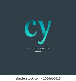 Letters C & Y joint logo icon vector element.
