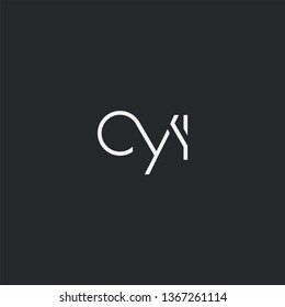 Letters C Y I Joint logo icon vector element.