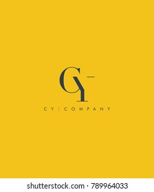 Letters C Y joint logo icon vector element.

