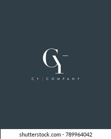 Letters C Y joint logo icon vector element.
