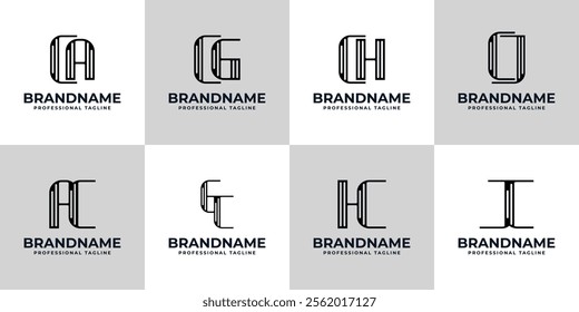 Letters CA AC CG GC CH HC CJ JC Stripe Logo