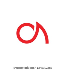 letters ca circle line arrow geometric logo vector