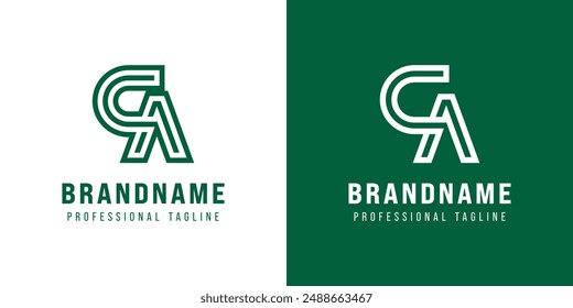 Letters CA Monogram Logo, suitable for any business with AC or CA initials