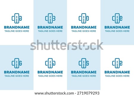 Letters CAA CAB CAD CAE CAG CAJ CAS CAZ Plus Logo Set, suitable for clinic, hospital, pharmacy, medical, or positive brand