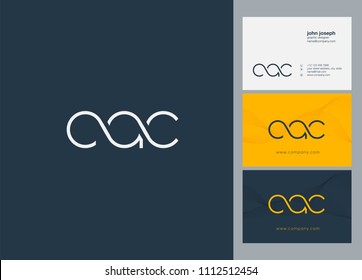 Letters CAC logo icon with business card vector template.

