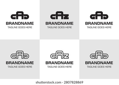 Letters CAD CAZ GAD Monogram Logo Set