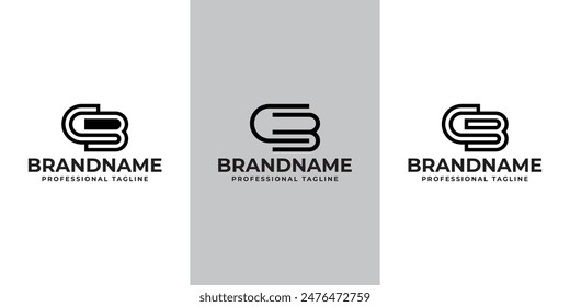 Letras CB Monogram Logotipo conjunto, versátil para negocios con CB o BC Iniciales