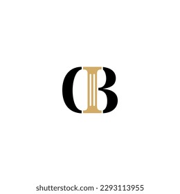Logo-Theme 002 der Buchstaben CB und Säule