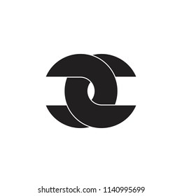 letters cc linked monogram design logo
