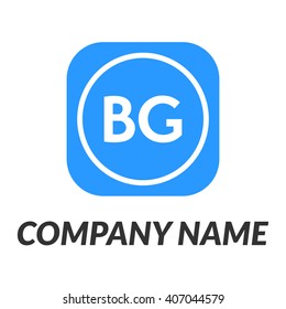 letters CC rounded square shape icon logo blue