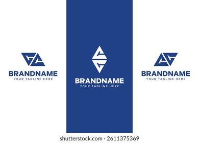 Letters CC Triangle Logo, suitable for any business with CC initials