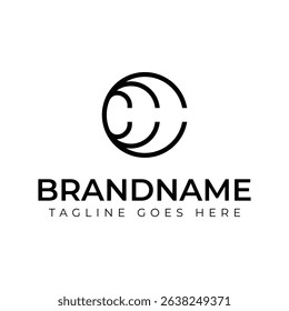 Letters CCC Monogram Circle Logo, suitable for any business with C CC or CCC Initials