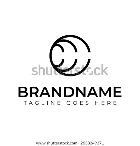 Letters CCC Monogram Circle Logo, suitable for any business with C CC or CCC Initials