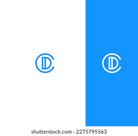 Letters CD, DC logo with a minimalist design. Letters with elegant, simple and two letters design.