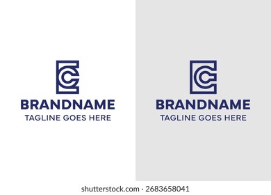 Letras CE Line Technology Logo Set, simbolizando inovação, conectividade e tecnologia moderna