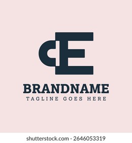Letters CE Monogram Logo, suitable for any business with EC or CE initials