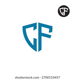 Letras CF Shield Diseño de Logo