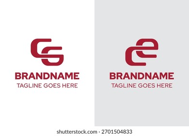 Letters CG CE Modern Monogram Logo, symbolizing balance, unity, and modern professionalism