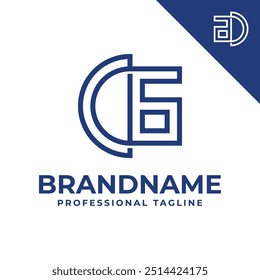 Letters CG or DA Monogram Logo, for any business with CG, GC, DA, or AD initials