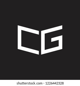letters cg simple geometric logo vector