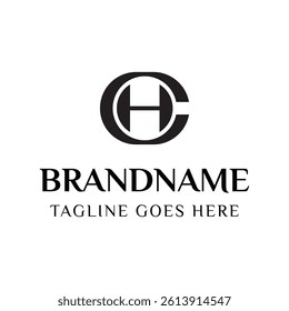 Letters CH Monogram Logo, for any business or identity with CH or HC initials