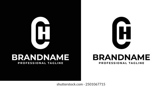 Letters CH or OH Monogram Logo Set, for any business with CH, HC, OH, or HO initials