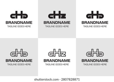 Letters CHD CHZ GHD Monogram Logo Set