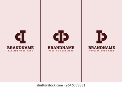 Letras CI CID ID Monogram Logo, para CI IC CID CDI ICD IDC DIC ID DI iniciais