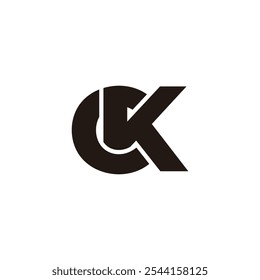 Buchstaben ck Kreise geometrisch einfach Logo Vektor 
