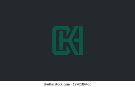letters ckh logo design or ckh rounded logo concept