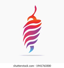 Letters i Claw Chilli. gradient logo design