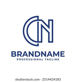 Letters CN Monogram Logo, suitable for any business with CN or NC initials
