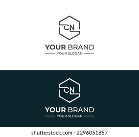Letters CN, NC joint logo icon vector element.