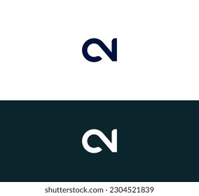 Letters CN, NC, ON, NO joint logo icon vector element.