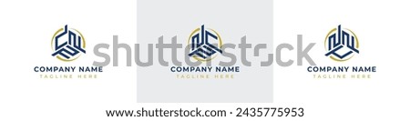 Letters CNN, NCN, NNN Monogram Logo Set, suitable for any business with CNN, NCN, NNN initials