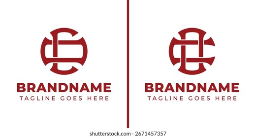 Letras CO e Logotipo de Monograma OC, adequado para negócios com iniciais OC ou CO