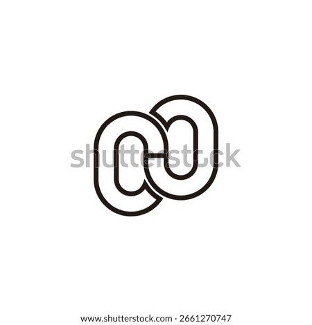 letters co outlines simple geometric logo vector 