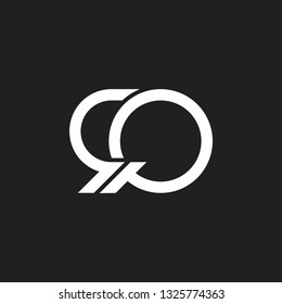 letters co simple geometric line logo vector