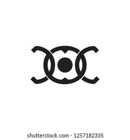 letters coc linked logo vector