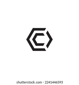 Logotipo de las letras COC OCC Hexagon