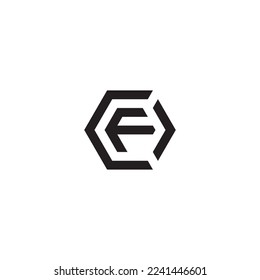 Logotipo de las letras COF OCF Hexagon